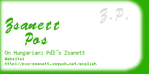 zsanett pos business card